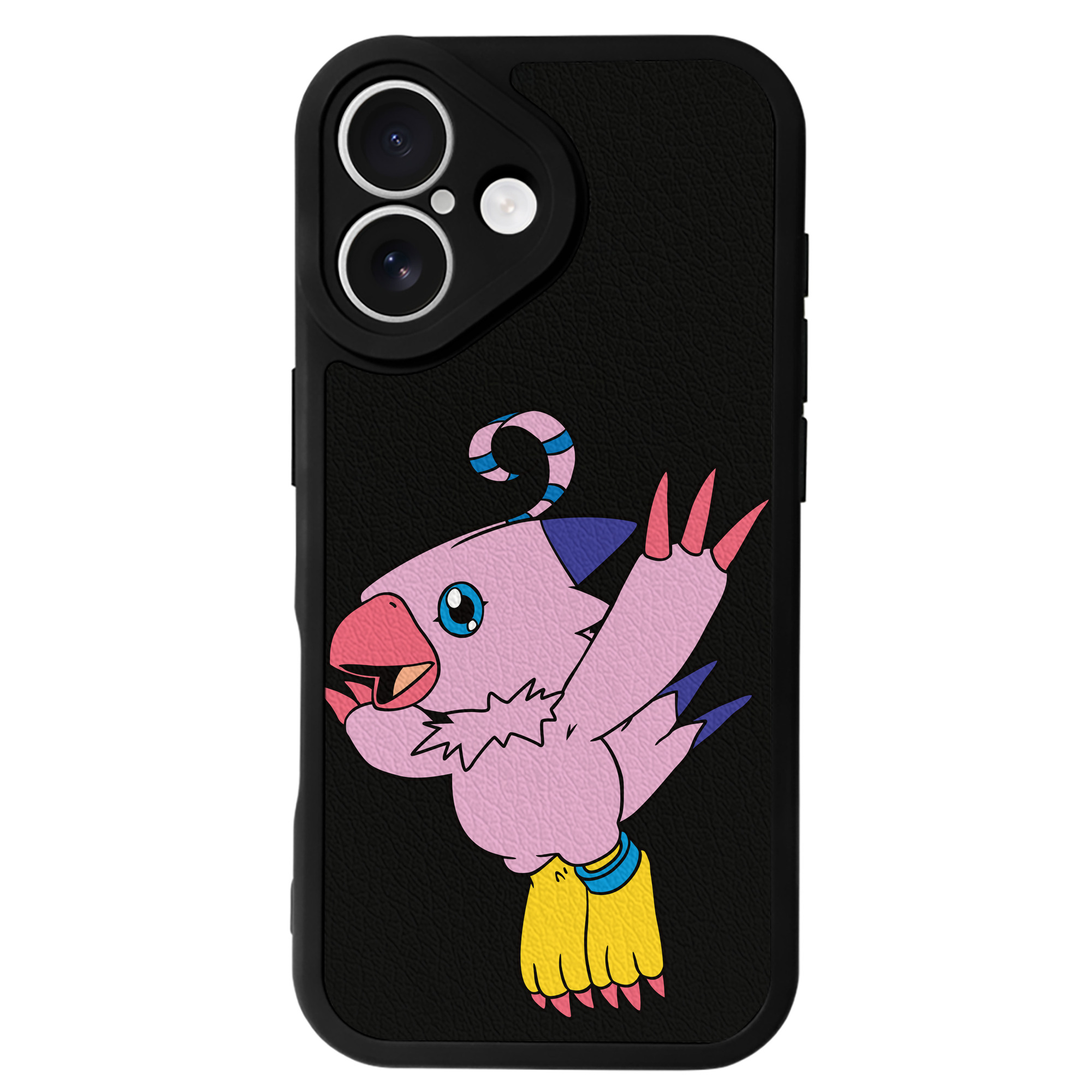 （画像用） Digimon デジタルモンスター/デジモン 【iPhone 16シリーズ対応】シリコンスマホケース（レザー調） 材質：シリコン